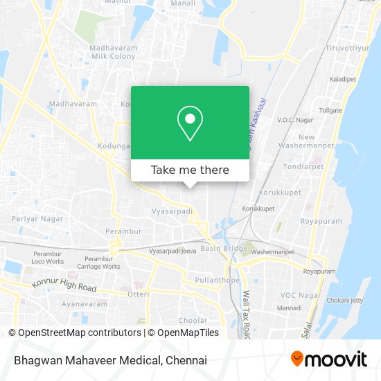 Bhagwan Mahaveer Medical map