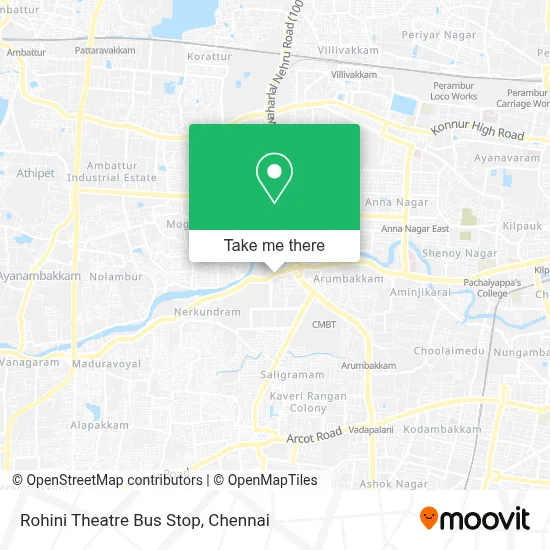 Rohini Theatre Bus Stop map