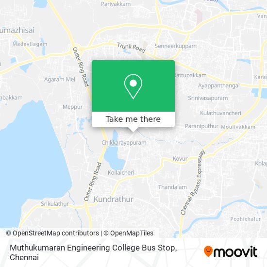 Muthukumaran Engineering College Bus Stop map