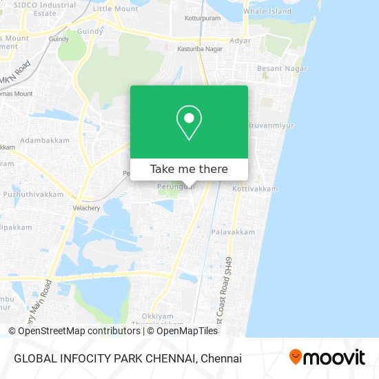 GLOBAL INFOCITY PARK CHENNAI map