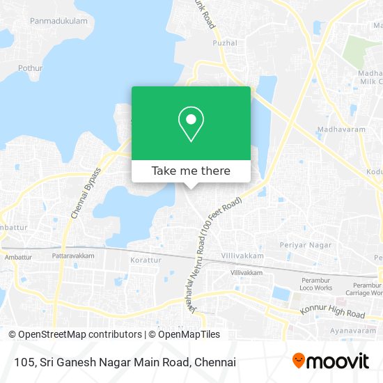 105, Sri Ganesh Nagar Main Road map