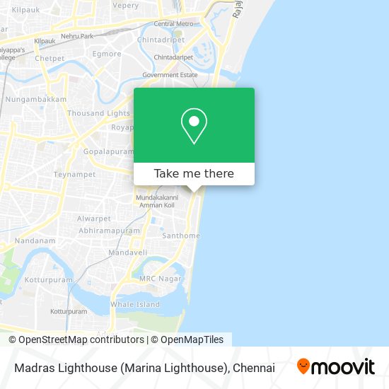 Madras Lighthouse (Marina Lighthouse) map