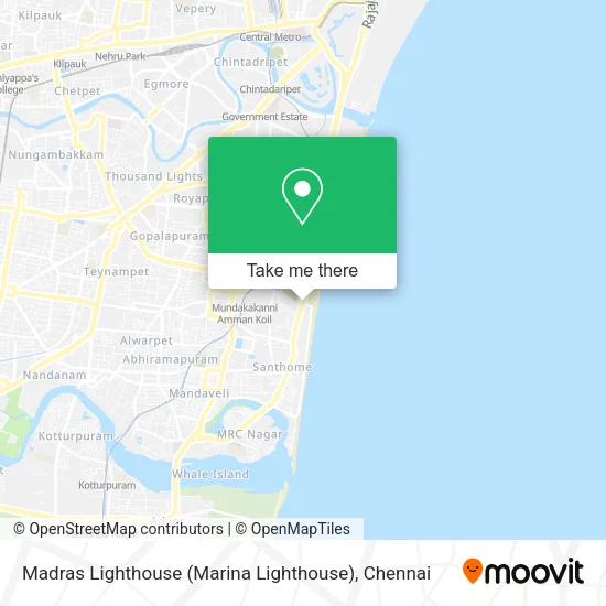 Madras Lighthouse (Marina Lighthouse) map