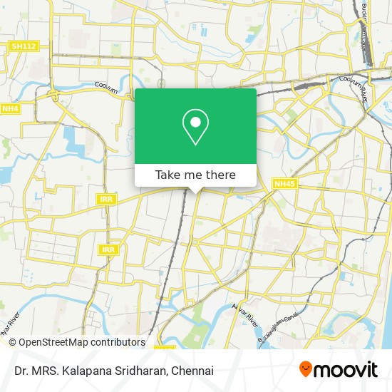 Dr. MRS. Kalapana Sridharan map