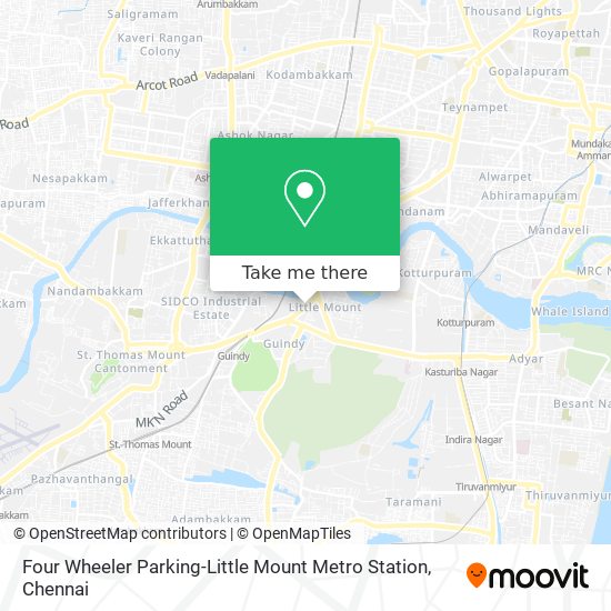 Four Wheeler Parking-Little Mount Metro Station map