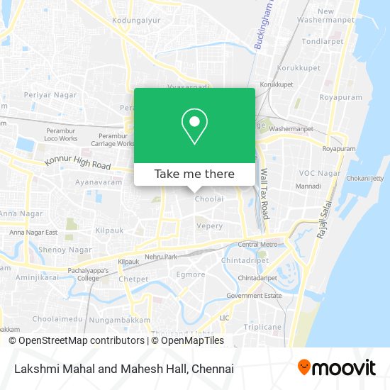 Lakshmi Mahal and Mahesh Hall map