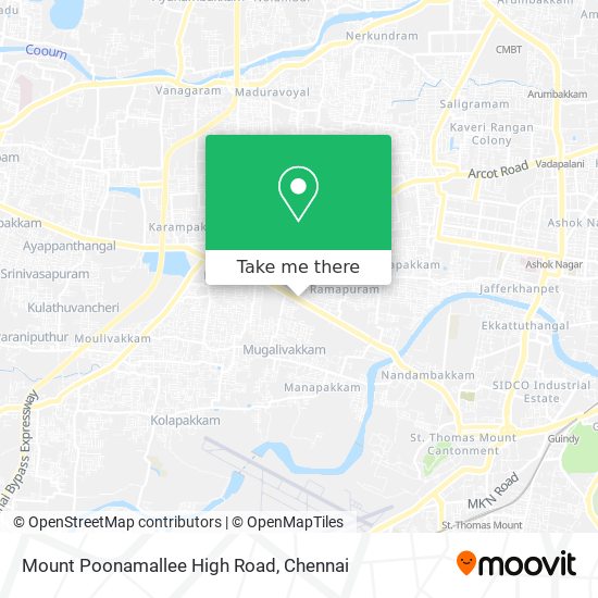 Mount Poonamallee High Road map