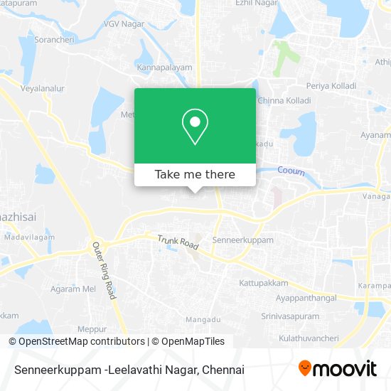 Senneerkuppam -Leelavathi Nagar map