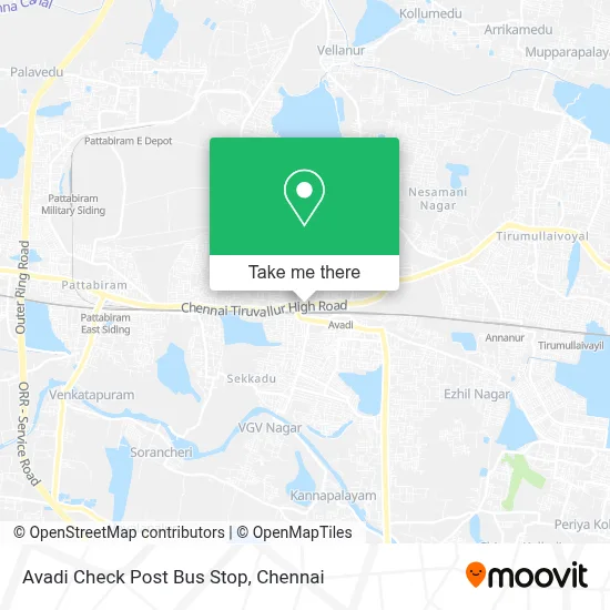 Avadi Check Post Bus Stop map