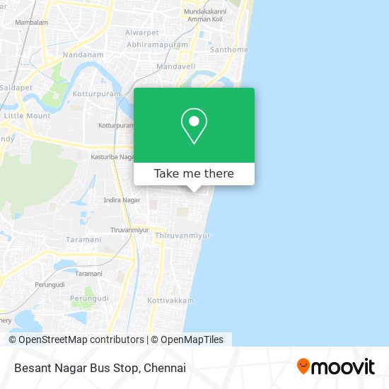 Besant Nagar Bus Stop map