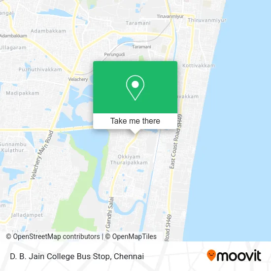 D. B. Jain College Bus Stop map