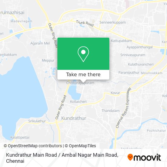 Kundrathur Main Road / Ambal Nagar Main Road map