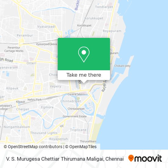 V. S. Murugesa Chettiar Thirumana Maligai map