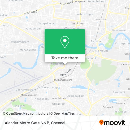 Alandur Metro Gate No B map