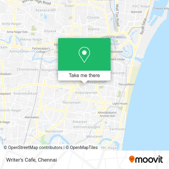 Writer's Cafe map