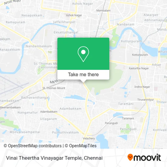Vinai Theertha Vinayagar Temple map