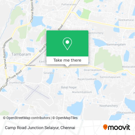 Camp Road Junction Selaiyur map
