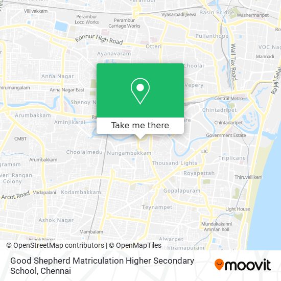 Good Shepherd Matriculation Higher Secondary School map