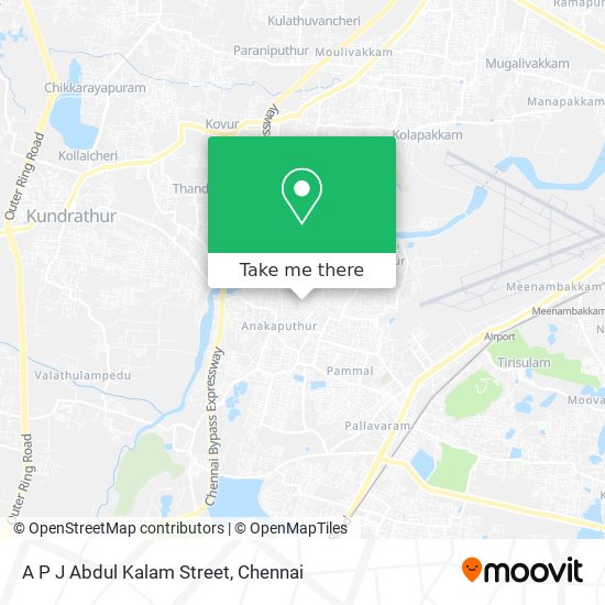 A P J Abdul Kalam Street map