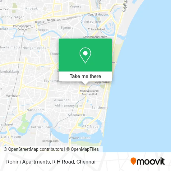 Rohini Apartments, R H Road map