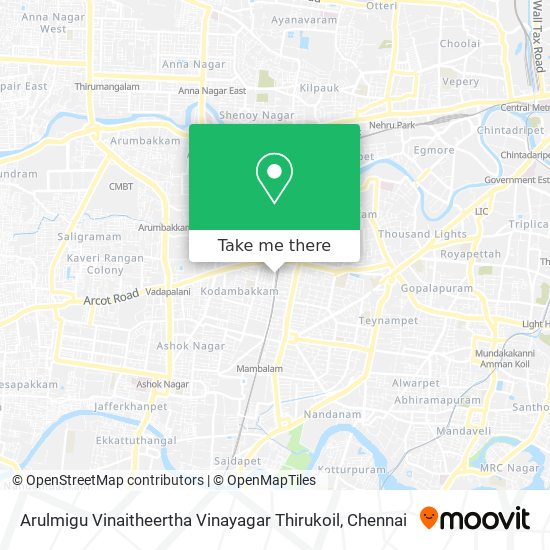 Arulmigu Vinaitheertha Vinayagar Thirukoil map
