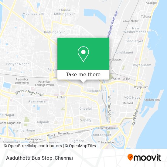 Aaduthotti Bus Stop map