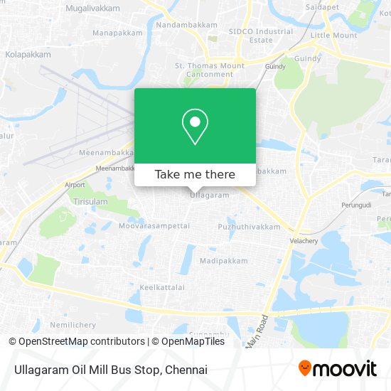 Ullagaram Oil Mill Bus Stop map