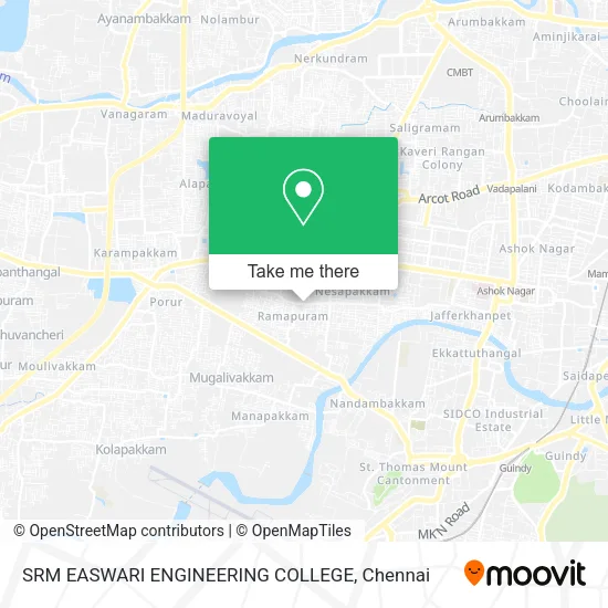 SRM EASWARI ENGINEERING COLLEGE map
