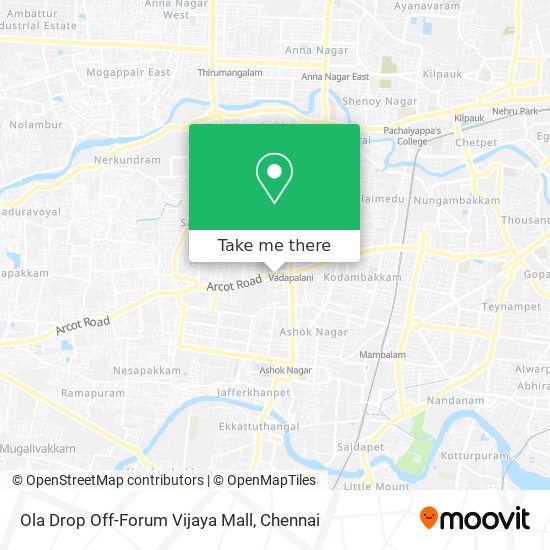 Ola Drop Off-Forum Vijaya Mall map