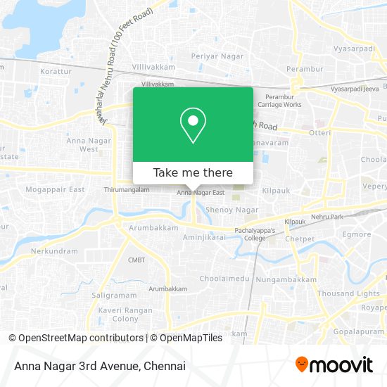 Anna Nagar 3rd Avenue map