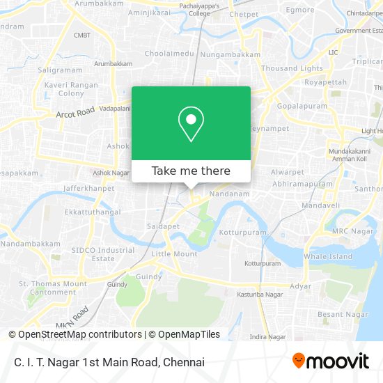 C. I. T. Nagar 1st Main Road map