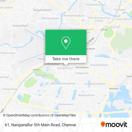 61, Nanganallur 5th Main Road map