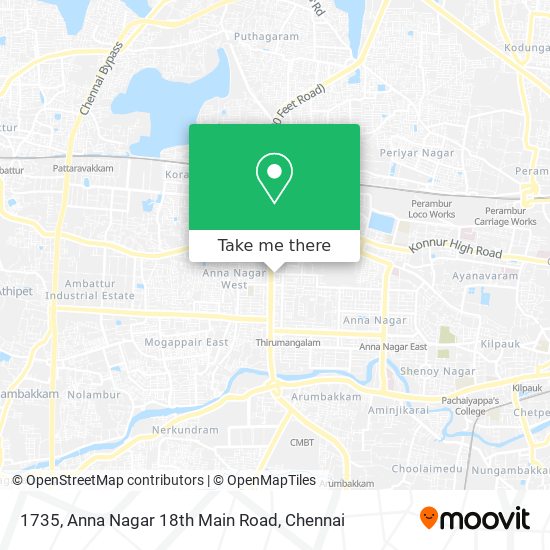 1735, Anna Nagar 18th Main Road map