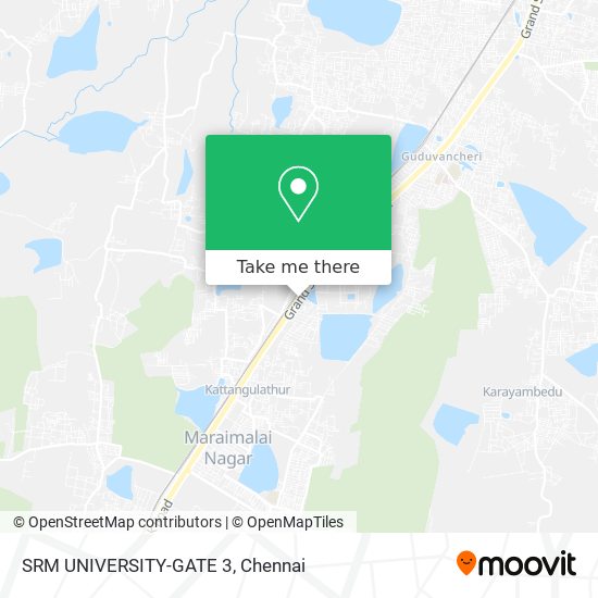 SRM UNIVERSITY-GATE 3 map