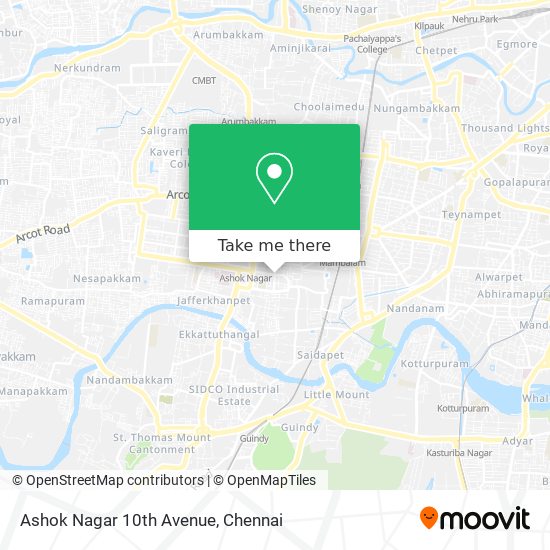 Ashok Nagar 10th Avenue map