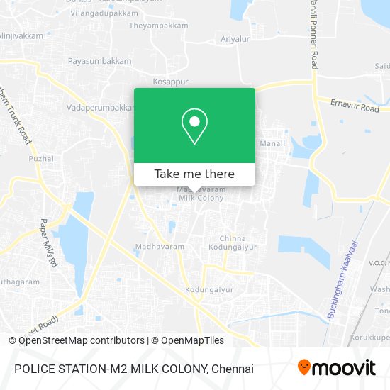 POLICE STATION-M2 MILK COLONY map