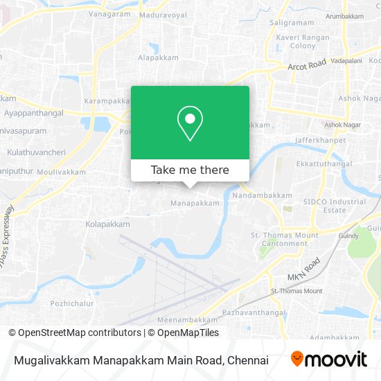 Mugalivakkam Manapakkam Main Road map