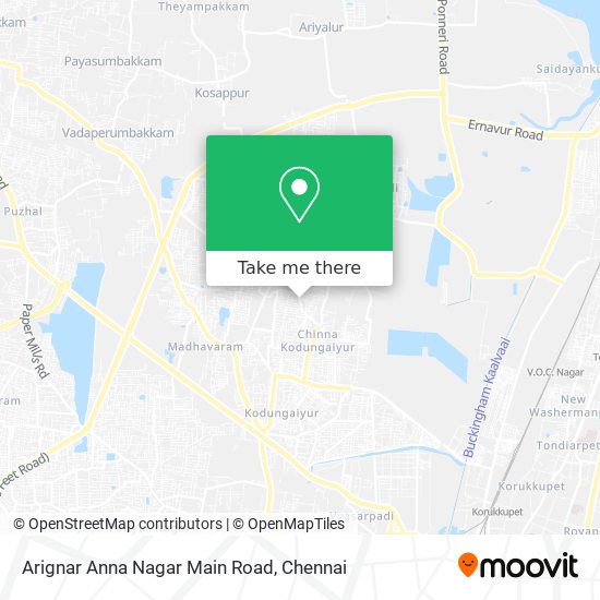 Arignar Anna Nagar Main Road map