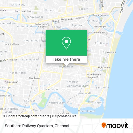 Southern Railway Quarters map
