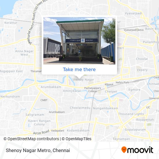 Shenoy Nagar Metro map