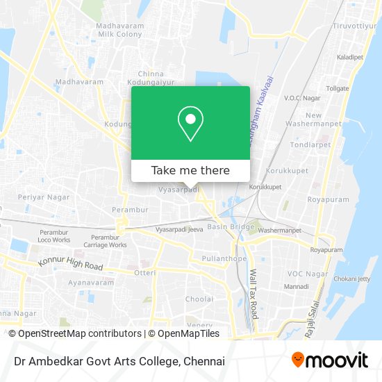 Dr Ambedkar Govt Arts College map