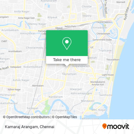 Kamaraj Arangam map