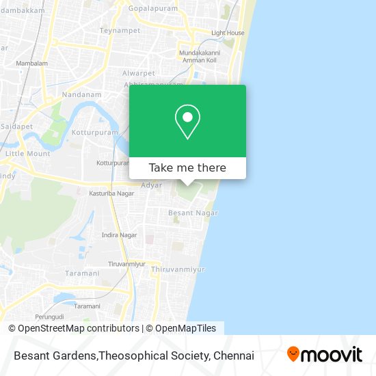 Besant Gardens,Theosophical Society map