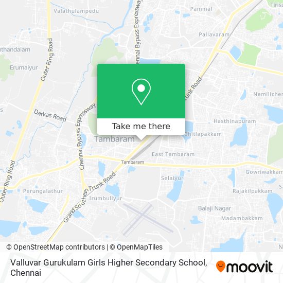 Valluvar Gurukulam Girls Higher Secondary School map