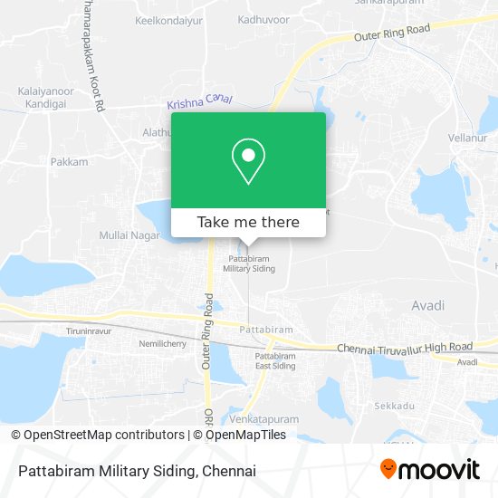 Pattabiram Military Siding map