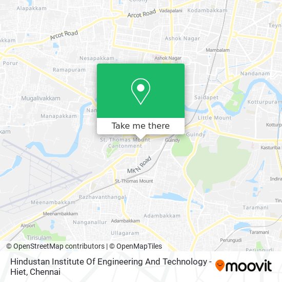 Hindustan Institute Of Engineering And Technology - Hiet map