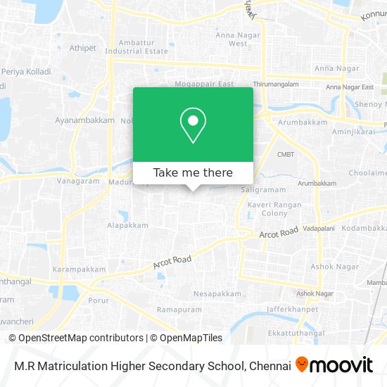 M.R Matriculation Higher Secondary School map