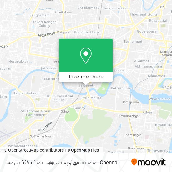 சைதாப்பேட்டை அரசு மருத்துவமனை map