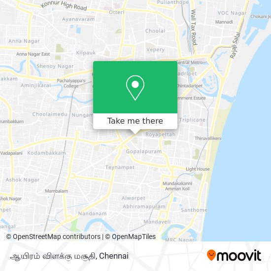 ஆயிரம் விளக்கு மசூதி map