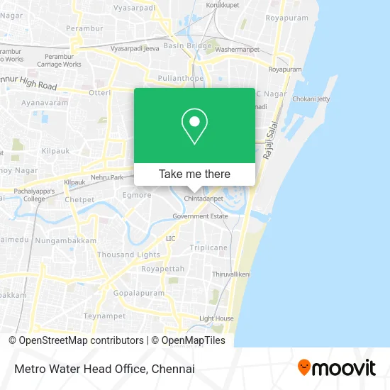 Metro Water Head Office map